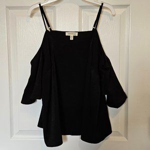 Monteau Black Off the Shoulder Top
